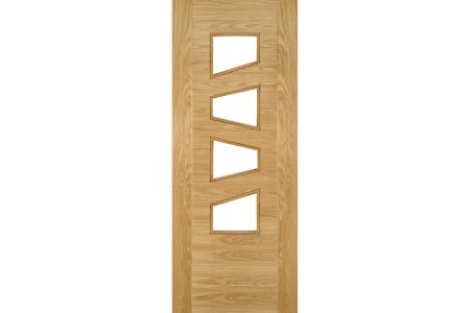 Deanta Seville Prefinished Oak Glazed 4 Lite Slanted 1981mm x 610mm x 35mm