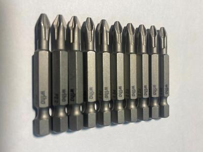 Bullet 10 Piece Impact Driver Bit Set 2 x No. 1 x 50mm 8 x No.2 x 50mm